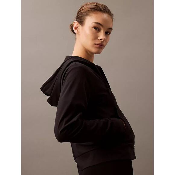 Calvin Klein Black Zip Hoodie S | Quick-Dry Stretch Activewear Jacket NEW/NWT!! - Picture 5 of 12
